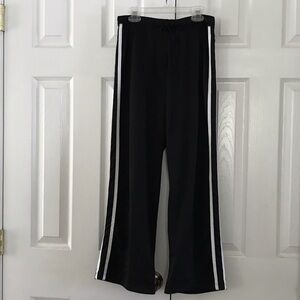Athleisure Black Stripe Stretch Pants
